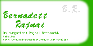 bernadett rajnai business card